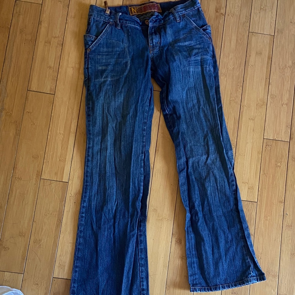 Women’s Dark Blue Flare Jeans - Classic Wide Leg